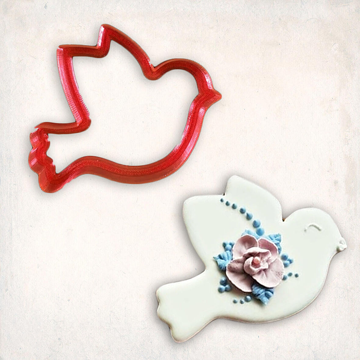 Kuş 4 Kurabiye Kalıbı Şekillendirici Kopat