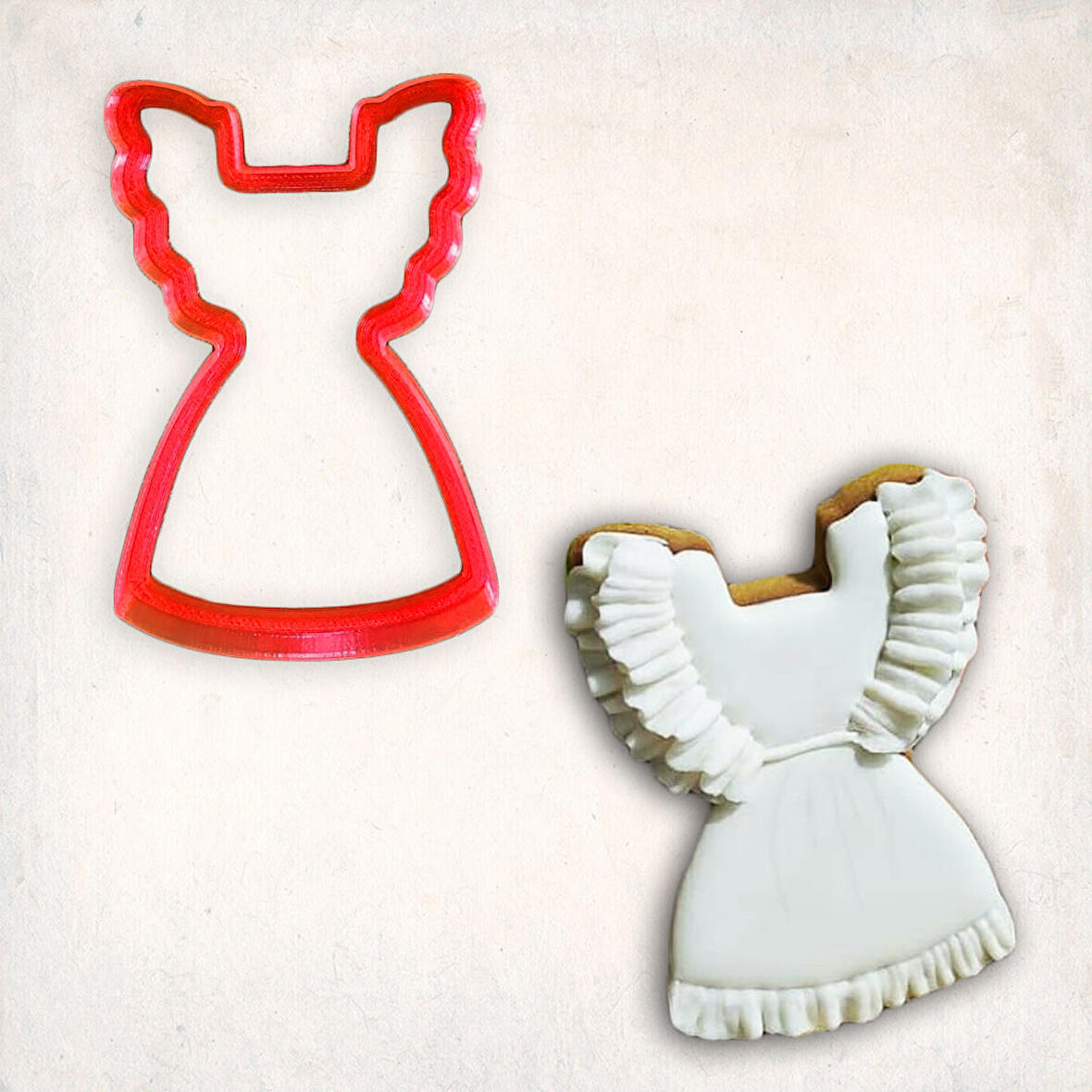 Fırfır Elbise Kurabiye Kalıbı Şekillendirici Kopat