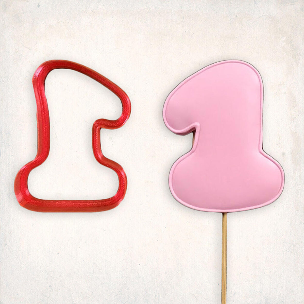 Tombul 1 Rakam Kurabiye Kalıbı 8 cm