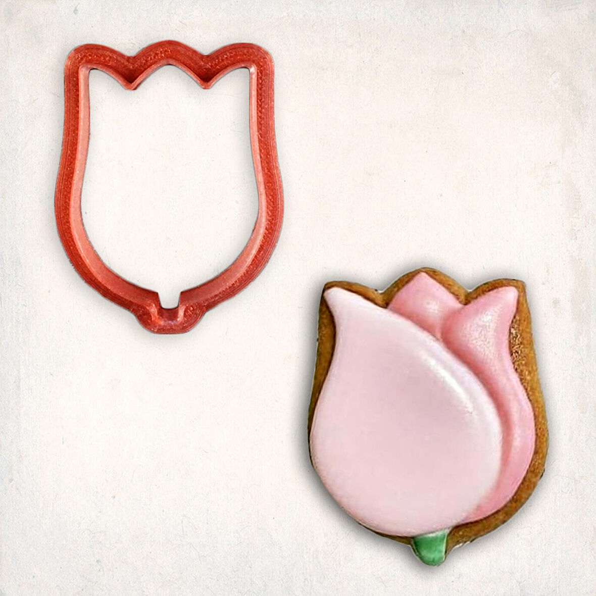 Lale Kurabiye Kalıbı Şekillendirici Kopat 8 cm