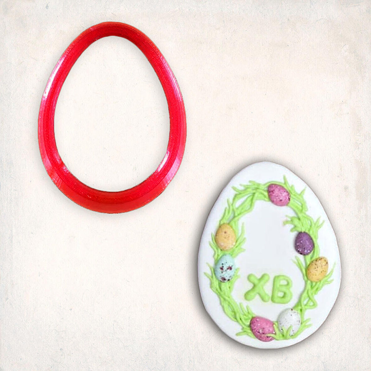 Yumurta Paskalya Kurabiye Kalıbı 9-13 cm arası