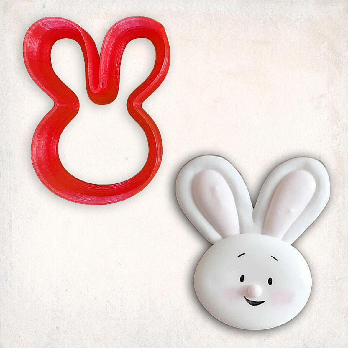 Tavşan-6 Kurabiye Kalıbı Şekillendirici Kopat 8 cm