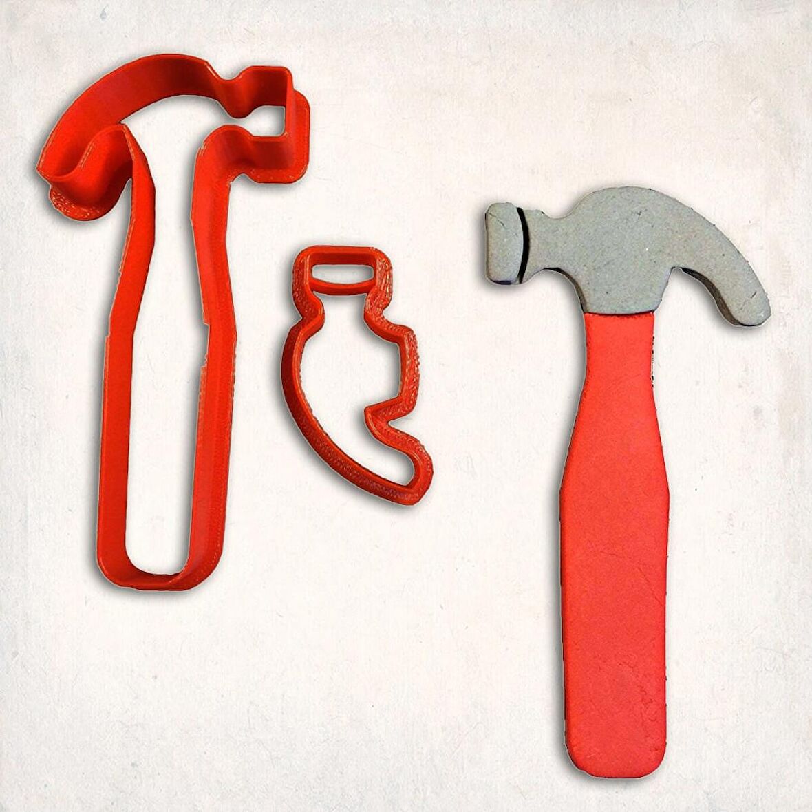 Çekiç Detay Kurabiye Kalıp Seti 2'li