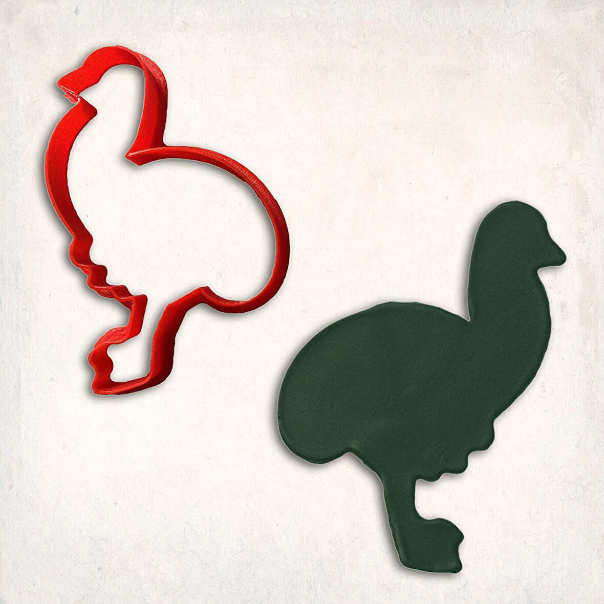 Devekuşu Kurabiye Kalıbı Şekillendirici Kopat