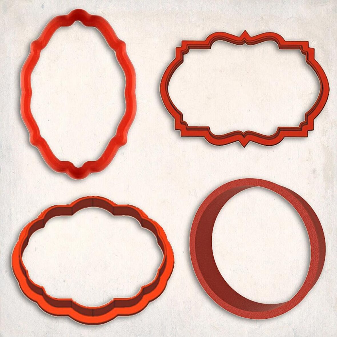 Çerçeve Kurabiye Kalıp Set 4'lü