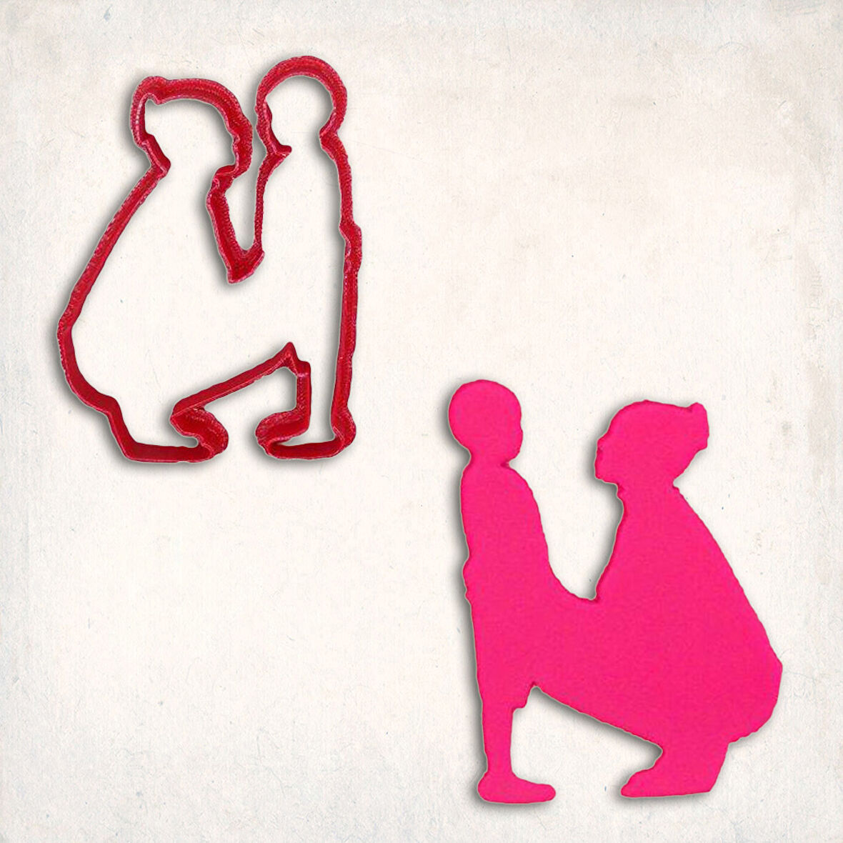 Anne ve Çocuk Kurabiye Kalıbı Şekillendirici Kopat