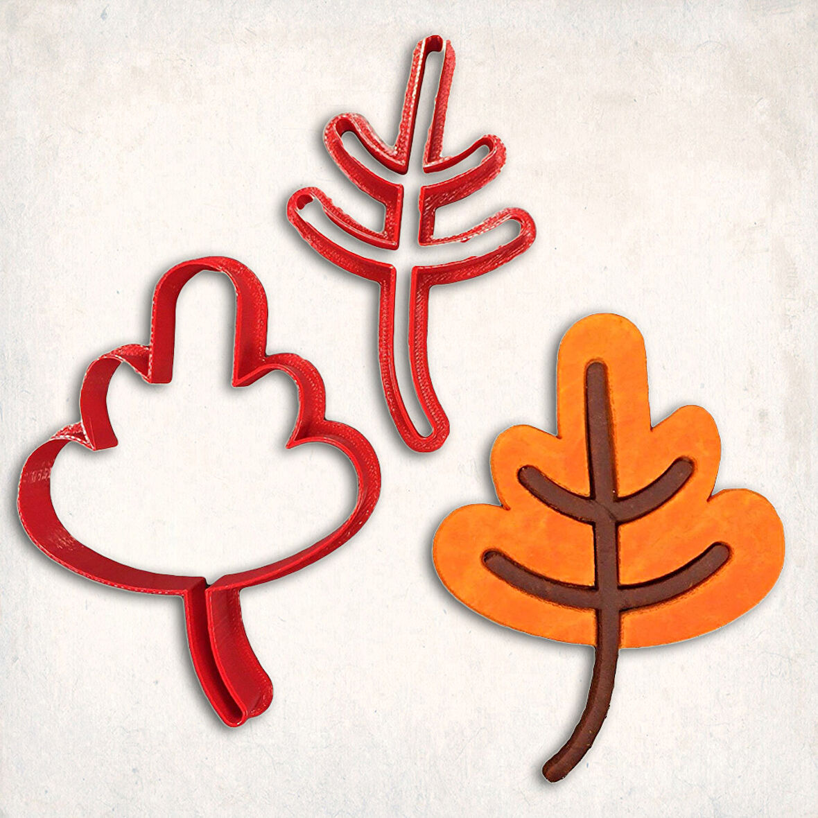 Sonbahar Yaprakları Detay Kurabiye Kalıp Seti 2’li