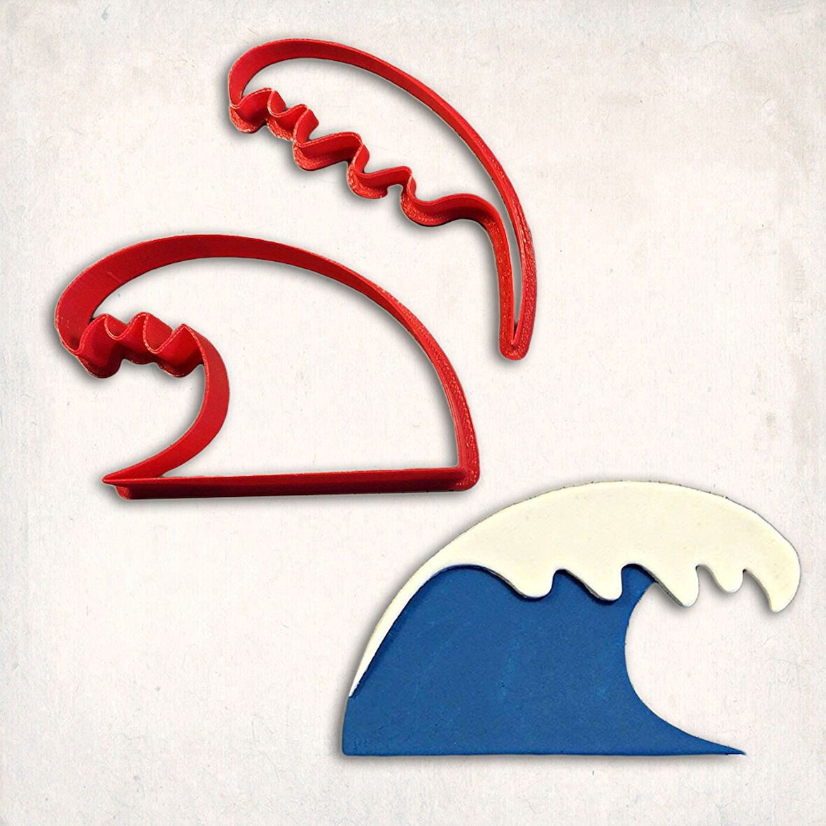 Dalga Detay Kurabiye Kalıp Seti 2’li