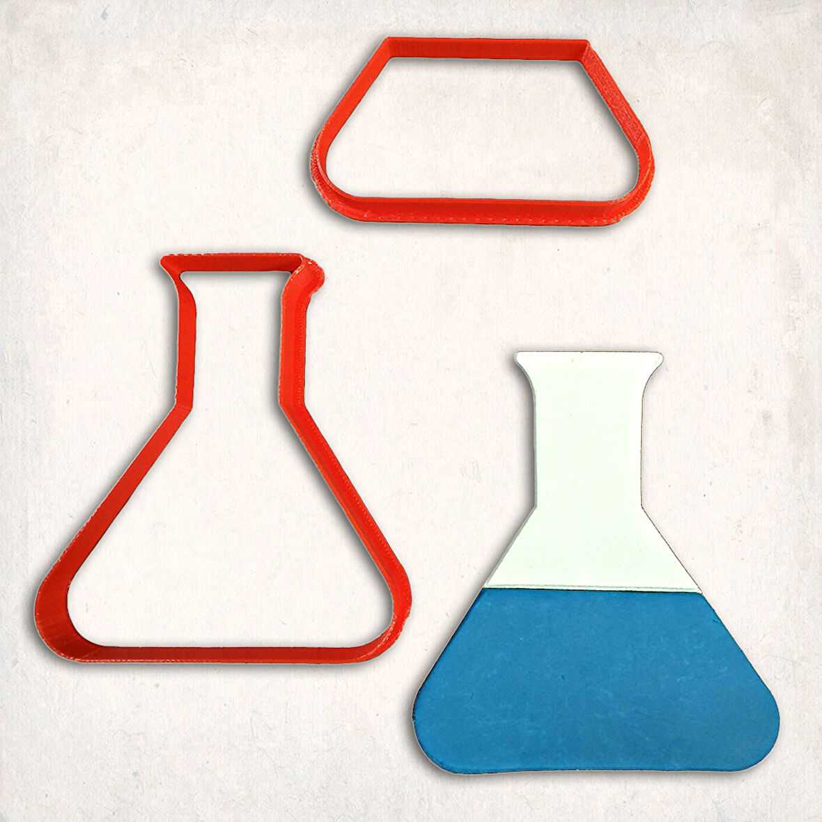 Deney Şişesi Detay Kurabiye Kalıp Seti 2’li