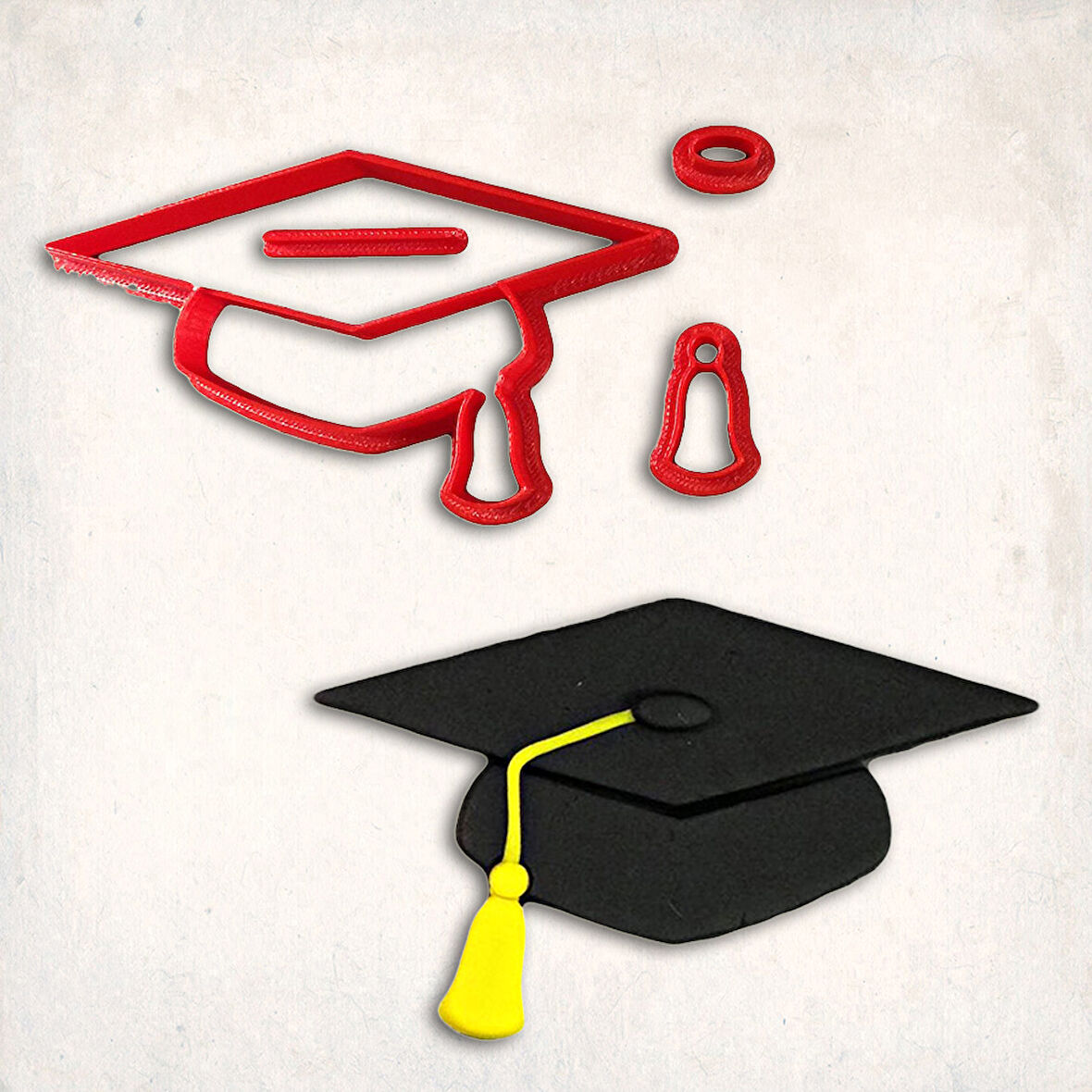 Mezuniyet Şapkası Detay Kurabiye Kalıp Seti 3’lü