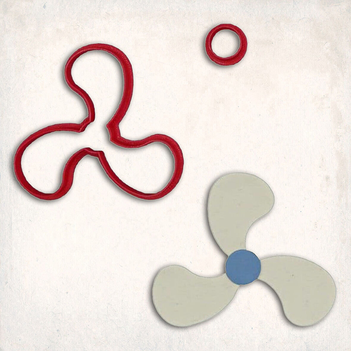 Fan Pervane Detay Kurabiye Kalıp Seti 2’li