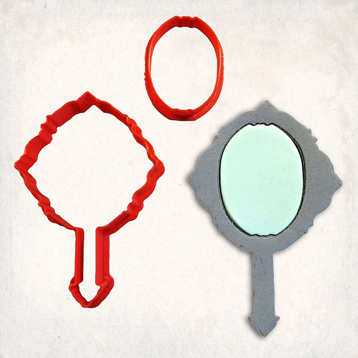 Ayna-1 Detay Kurabiye Kalıp Seti 2’li