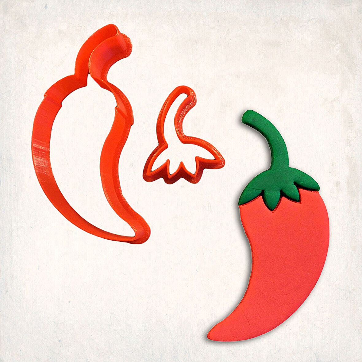 Acı Biber Detay Kurabiye Kalıp Seti 2’li