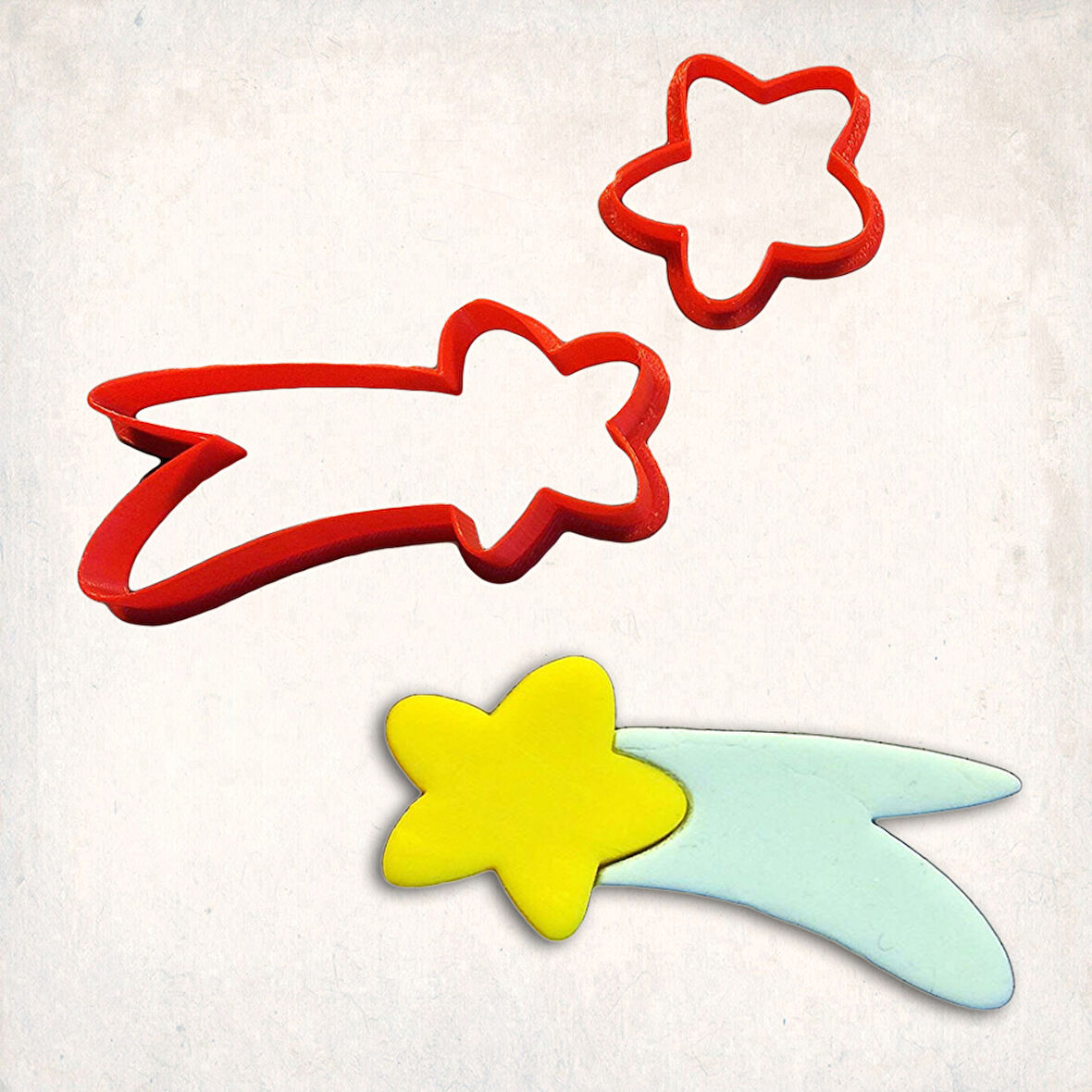 Kayan Yıldız Detay Kurabiye Kalıp Seti 2’li