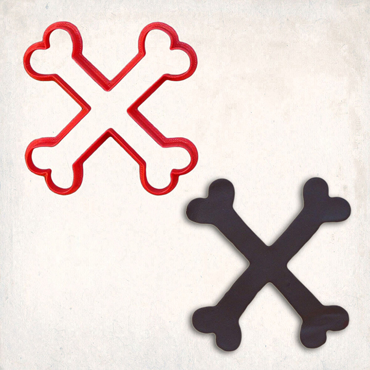 Çapraz Kemikler Kurabiye Kalıbı Şekillendirici Kopat