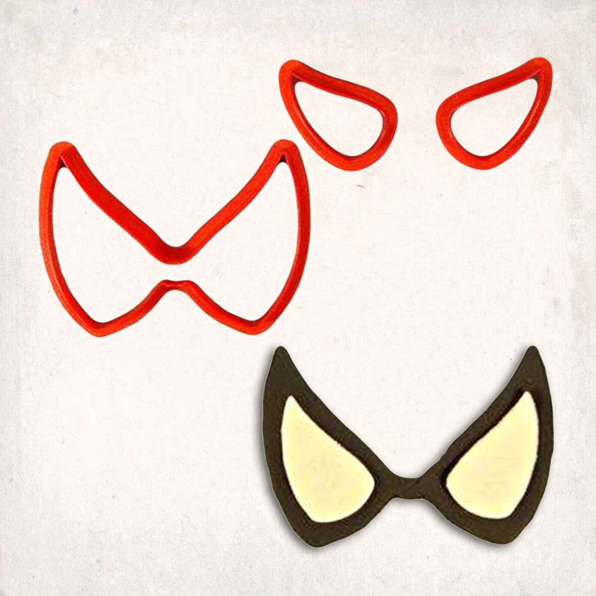 Spiderman Gözler Detay Kurabiye Kalıp Seti 3’lü