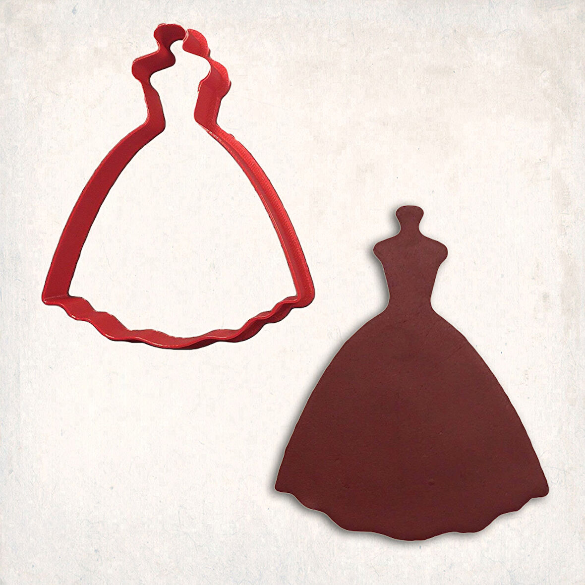 Elbise 10 Kurabiye Kalıbı Şekillendirici Kopat