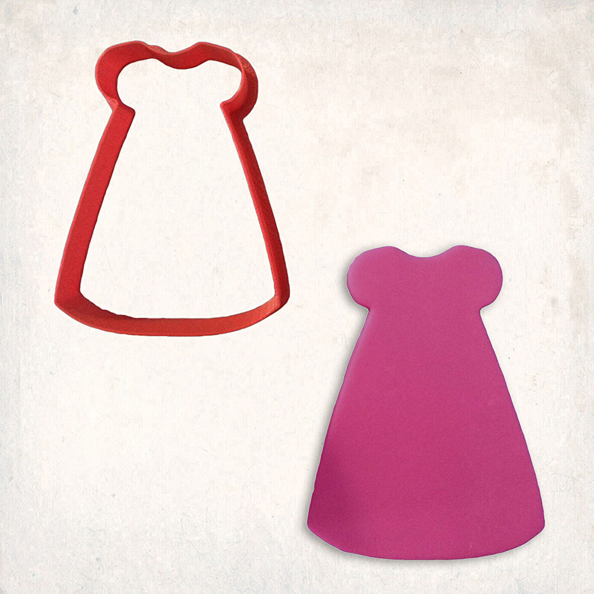 Gece Elbisesi 2 Kurabiye Kalıbı Şekillendirici Kopat