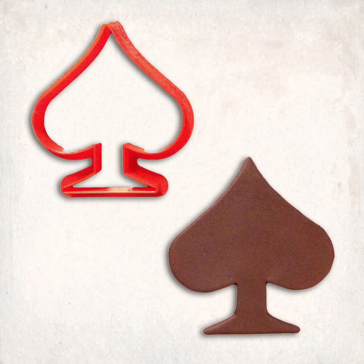 İskambil Maça Kurabiye Kalıbı Şekillendirici Kopat