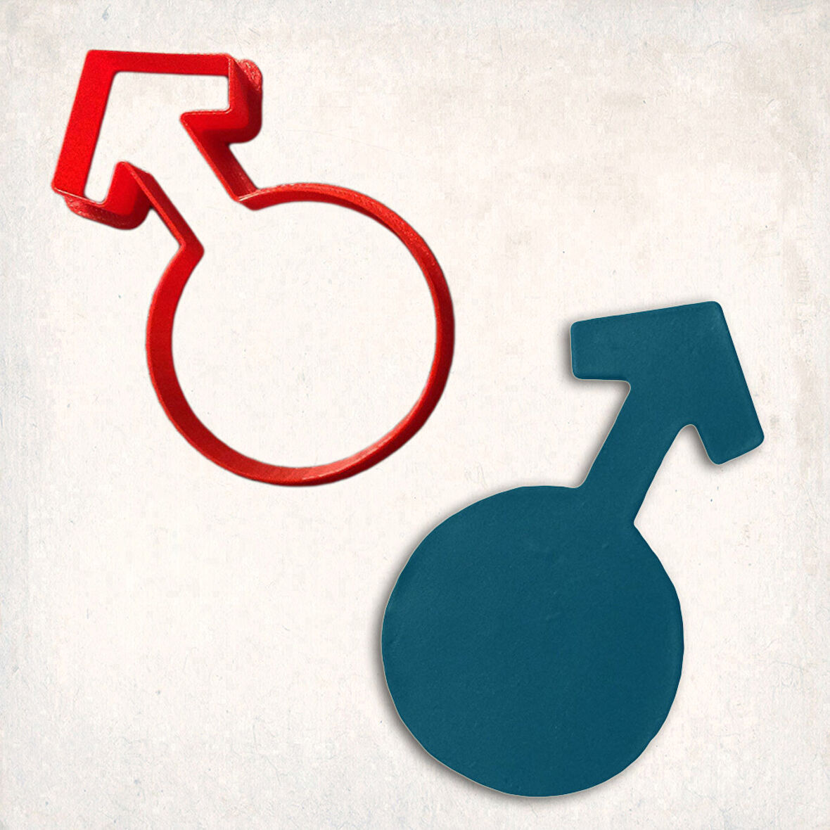 Erkek Sembolü Kurabiye Kalıbı Şekillendirici Kopat