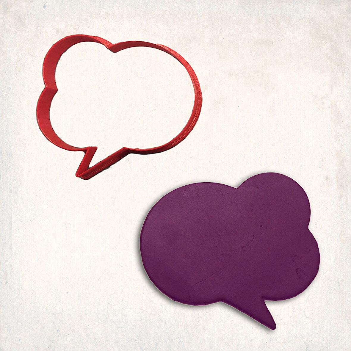 Mesaj Balonu 1 Kurabiye Kalıbı Şekillendirici Kopat