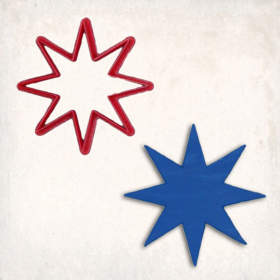 Yıldız Sekiz Nokta Kurabiye Kalıbı Şekillendirici Kopat