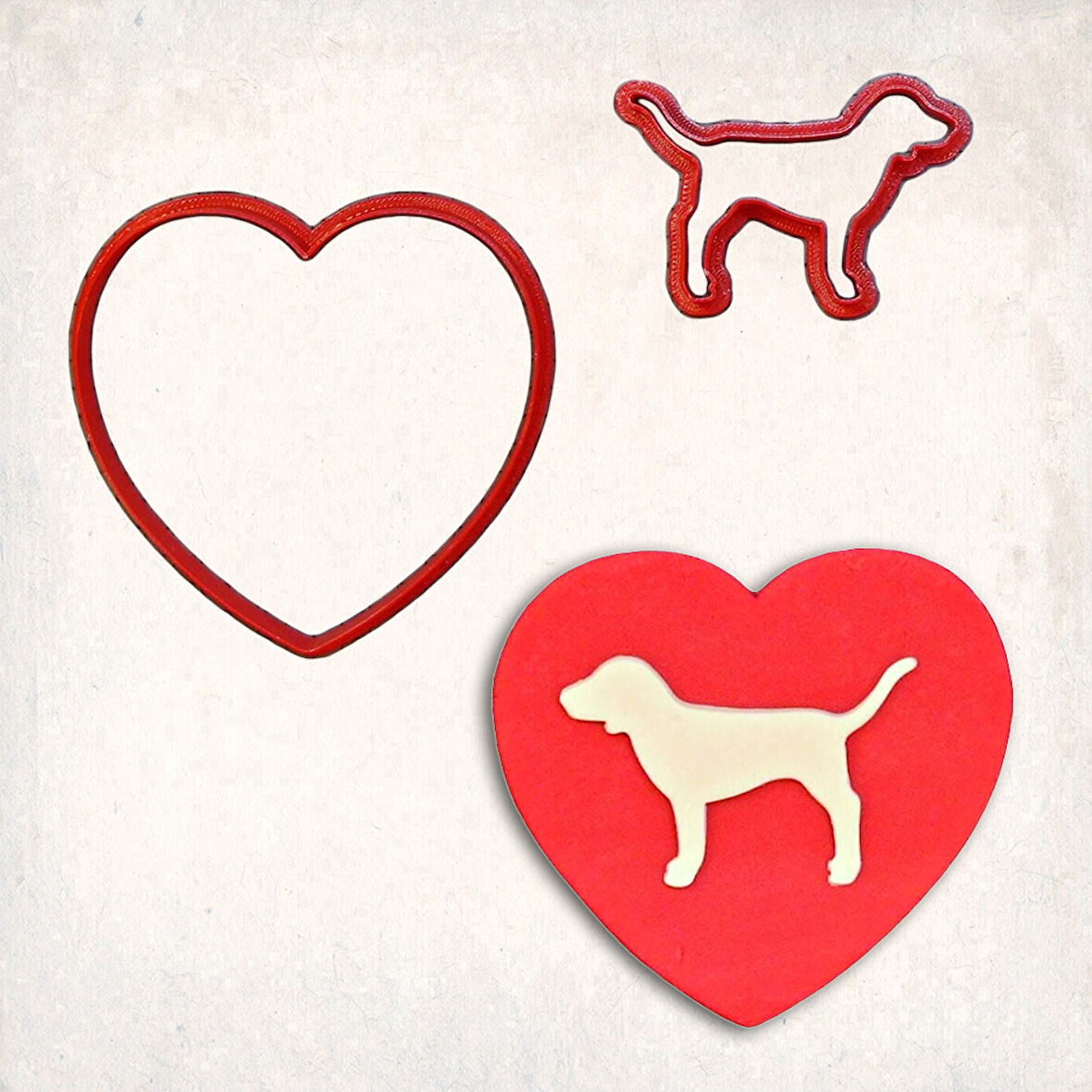 Kalpli Köpek Detay Kurabiye Kalıp Seti 2’li