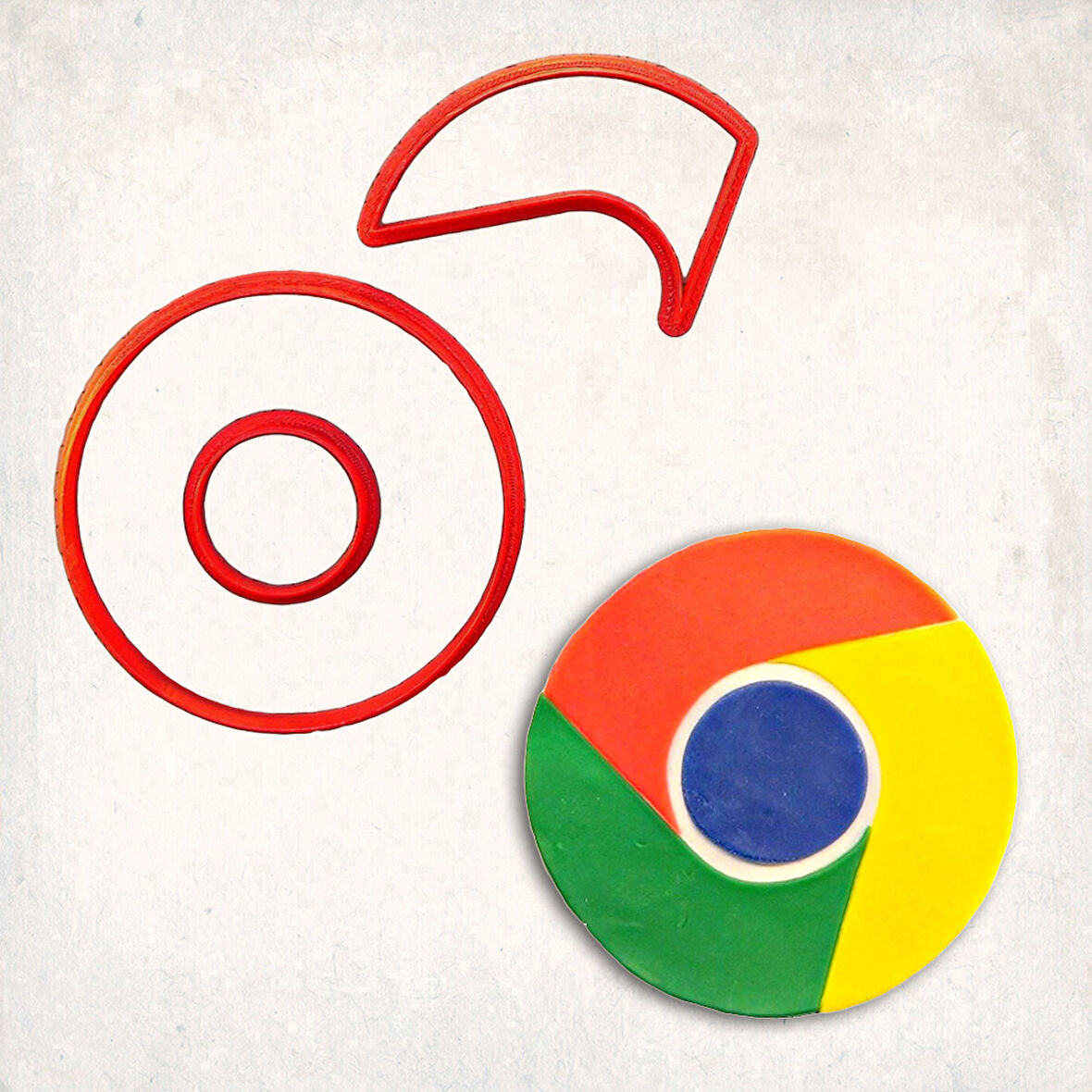 Google Chrome Detay Kurabiye Kalıp Seti 3’lü