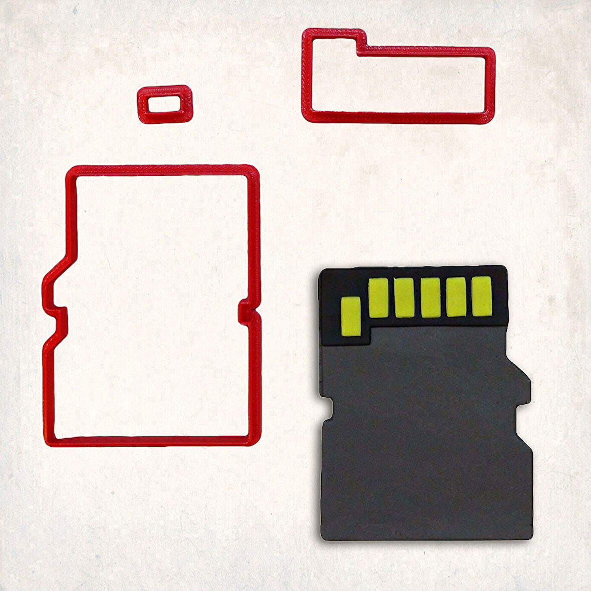 SD Hafıza Kartı Detay Kurabiye Kalıp Seti 3’lü
