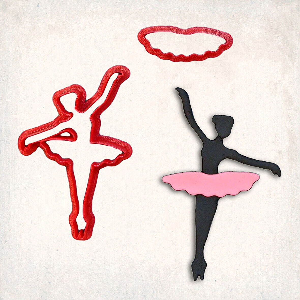 Balerin Detay Kurabiye Kalıp Seti 2’li