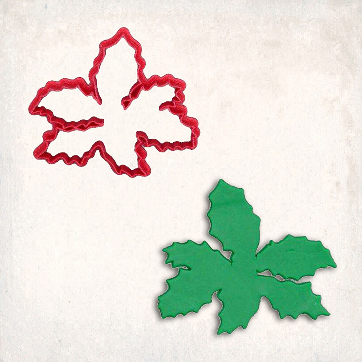 Noel Yaprak Kurabiye Kalıbı Şekillendirici Kopat