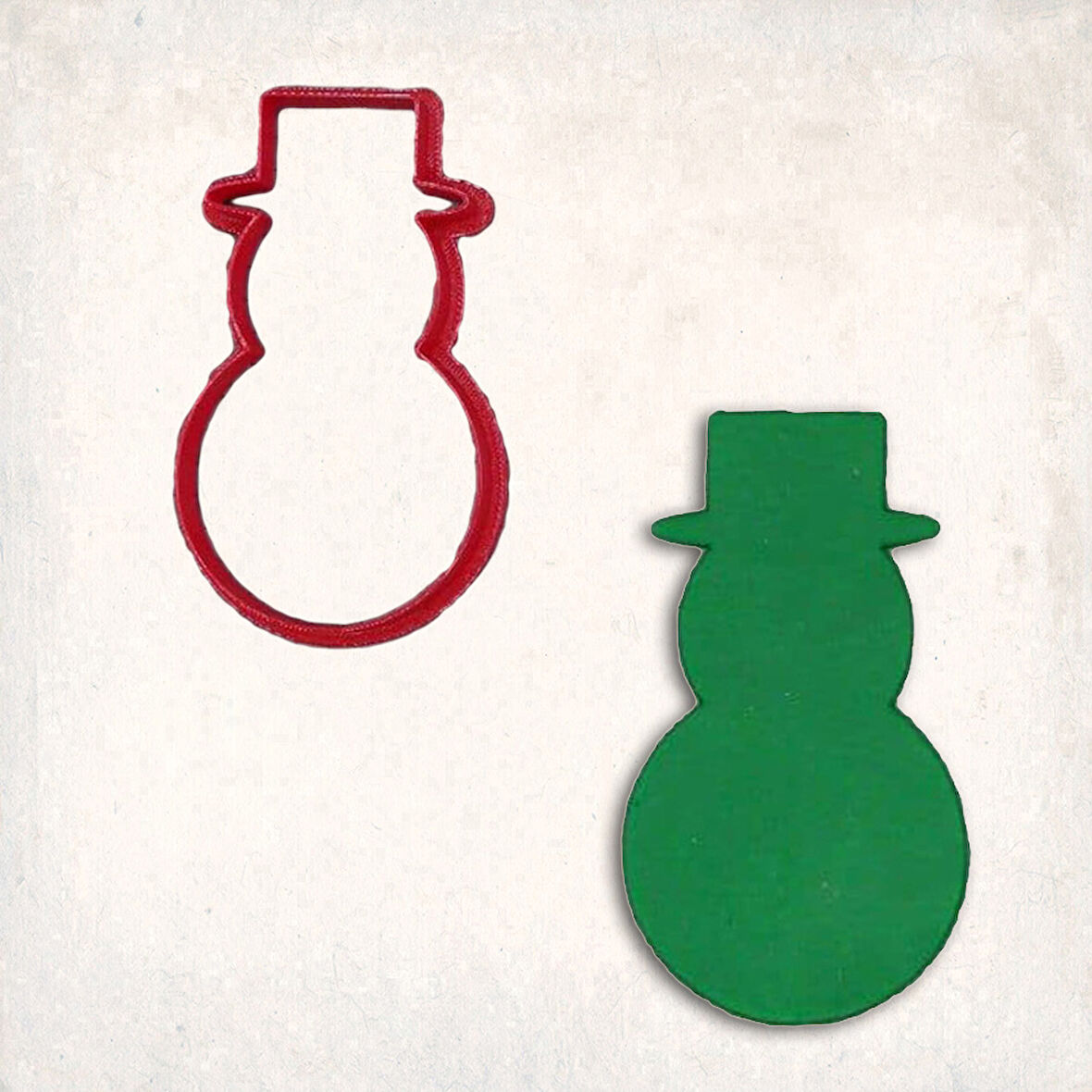 Şapkalı Noel Kardan Adam Kurabiye Kalıbı Şekillendirici Kopat