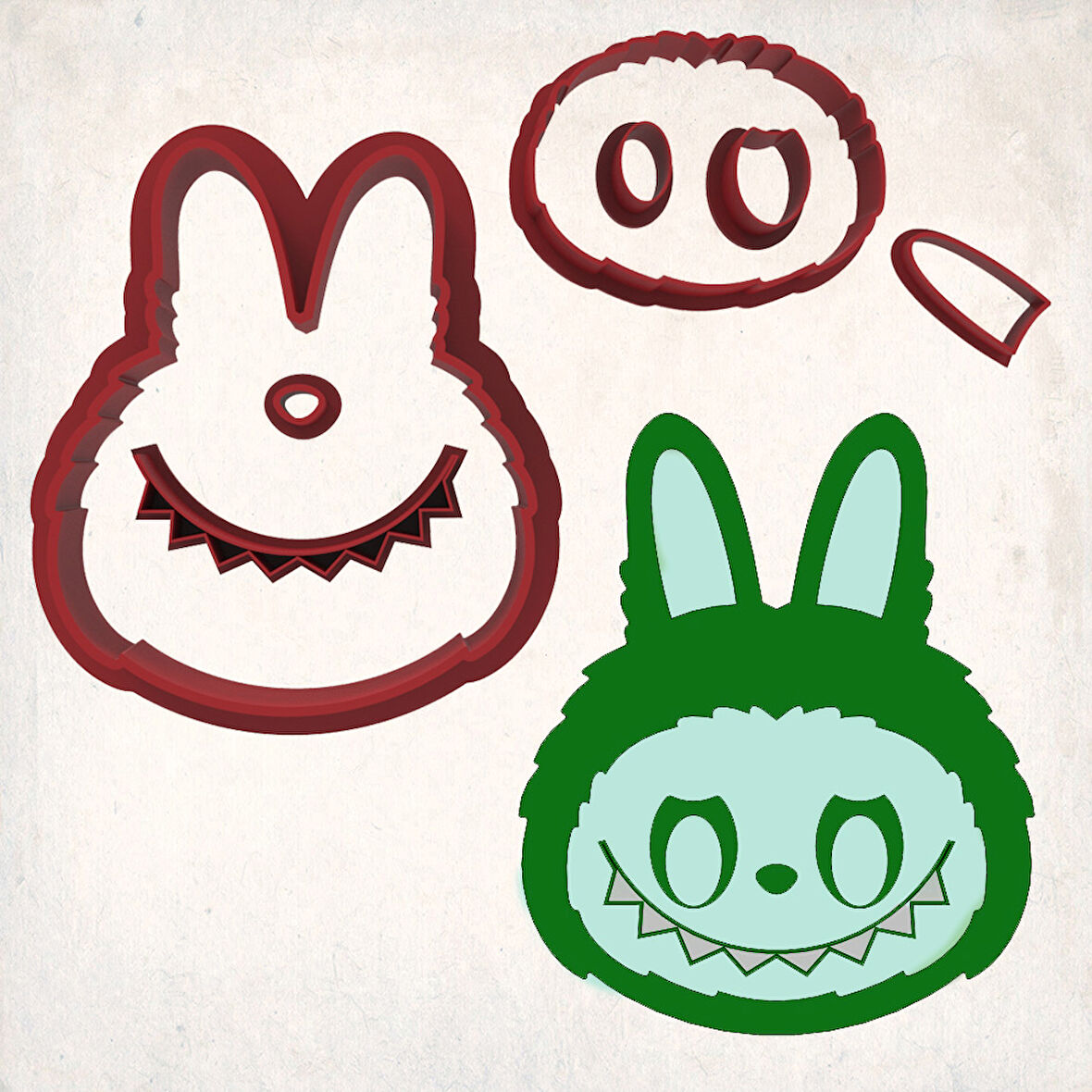 Labubu Detay Kurabiye Kalıp Seti 7’li