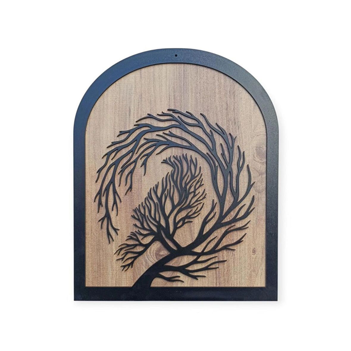 Kuzgun Figürlü MDF Duvar Dekoru – 40x30 cm Lazer Kesim Ahşap Görünümlü Tasarım