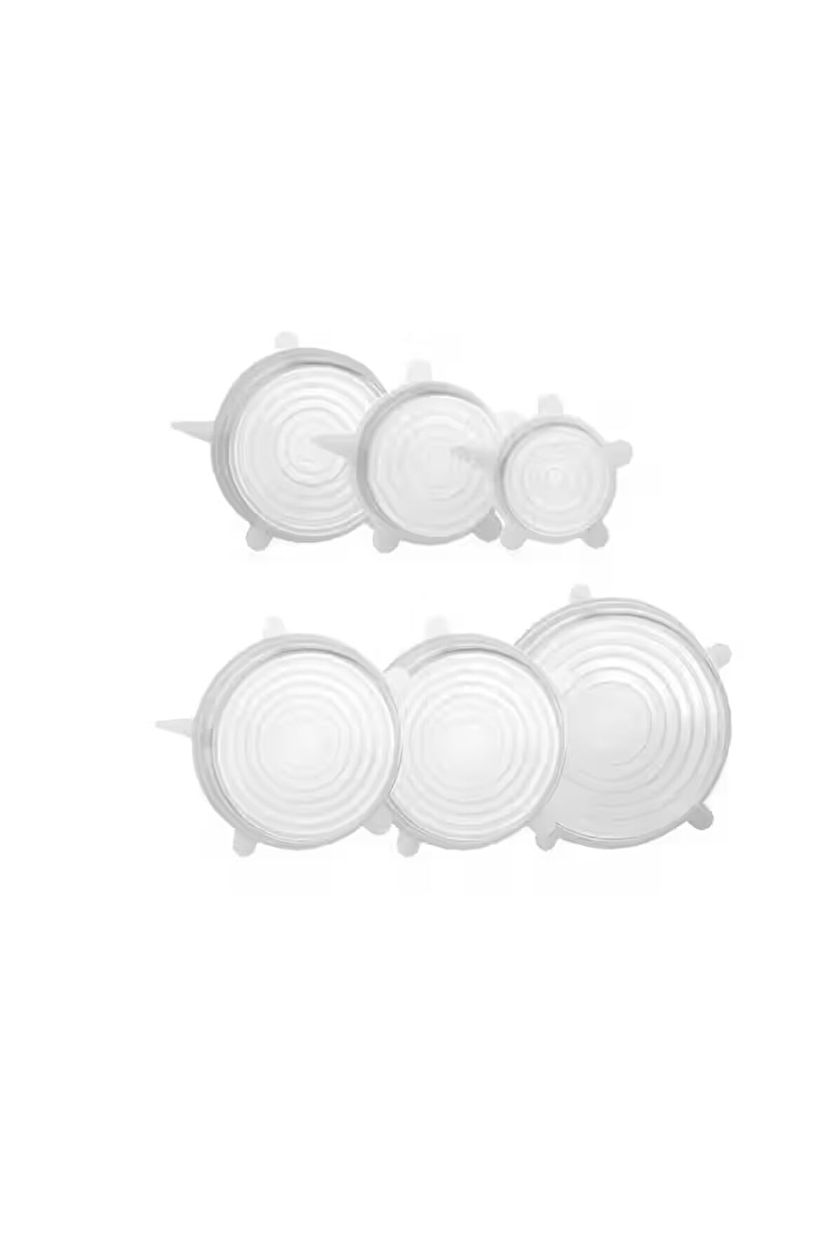 Silikon Streç Kapak Seti 6 Adet Kupa Bardak Kavanoz Kase Bonesi