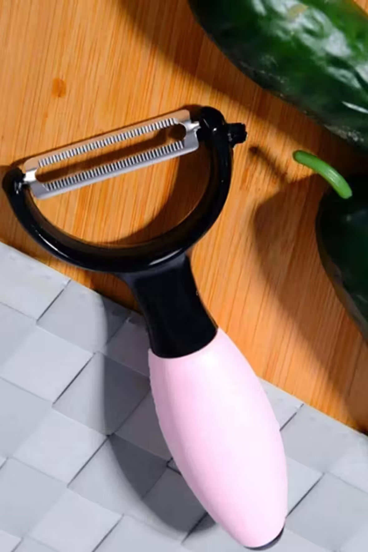 Sebze Doğrayıcı Soyacak - Sebzeleri Soyma Aparatı - Düz Sapan Havuç Kabak Salatalık Açacağı