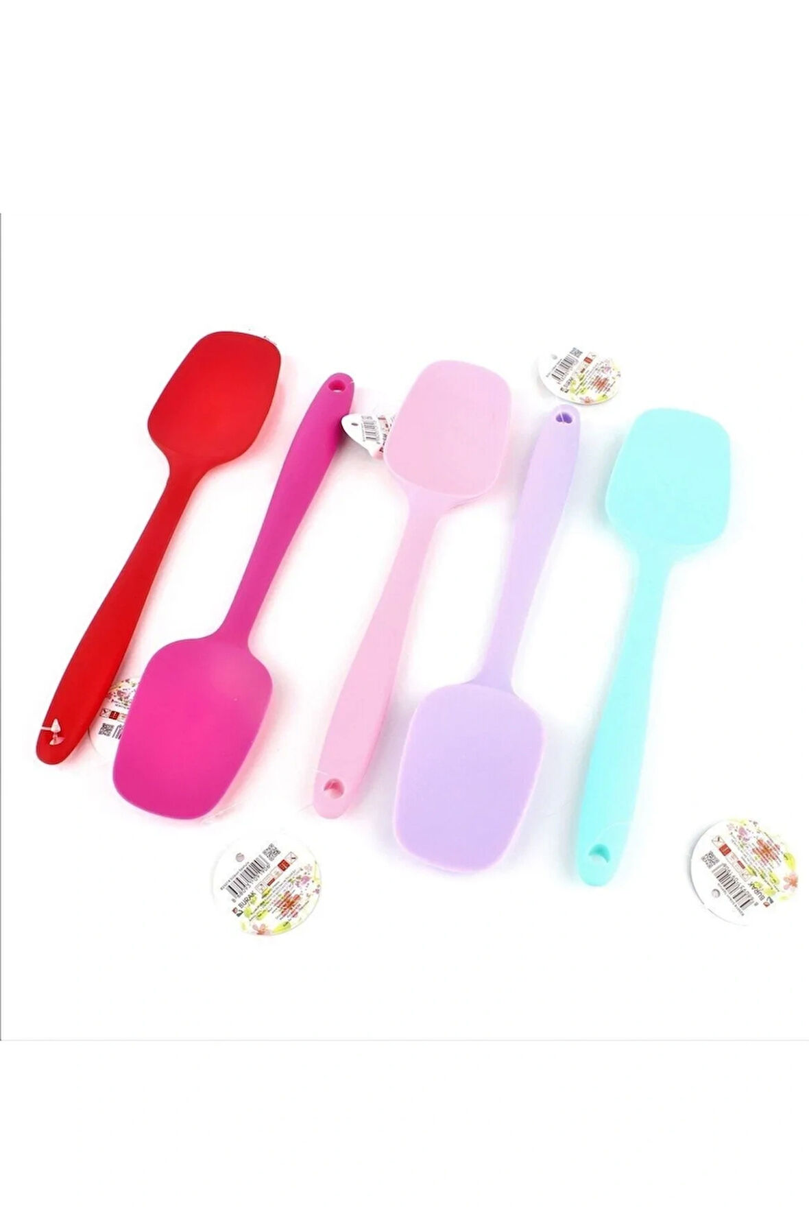 Komple Silikon Düz Spatula 27,5 cm Asorti