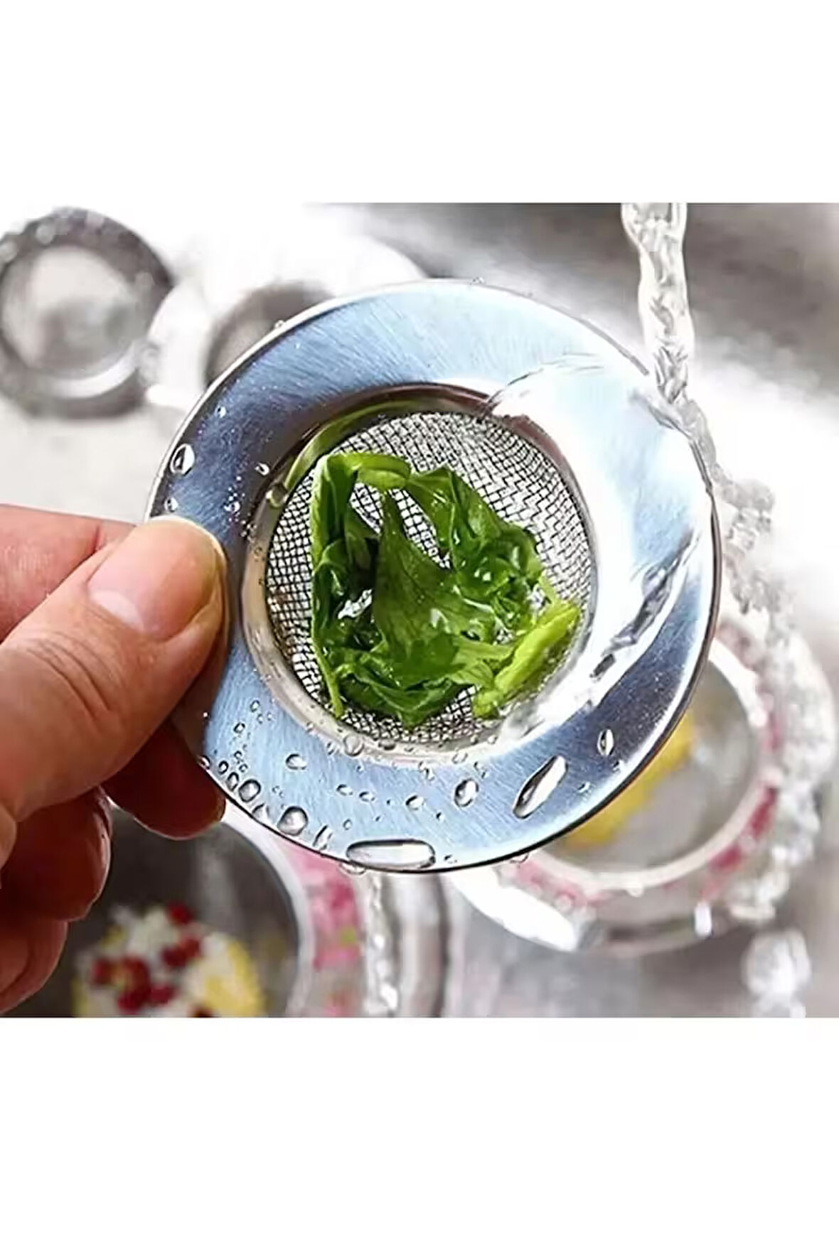 Paslanmaz Çelik Lavabo Süzgeci 7,5 Cm