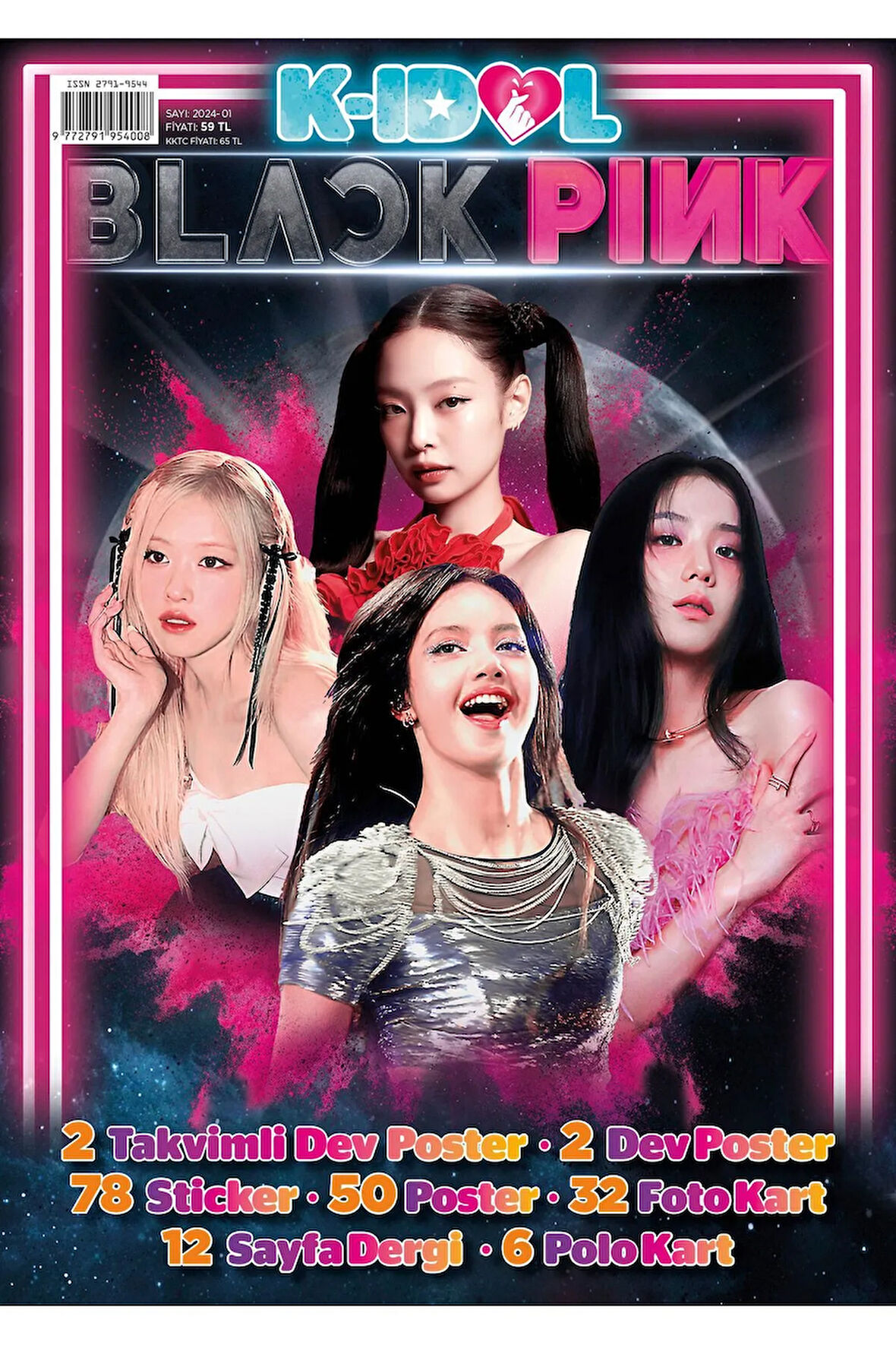 Kıdol Blackpink - 2024.01 Takvim Poster Hediyeli