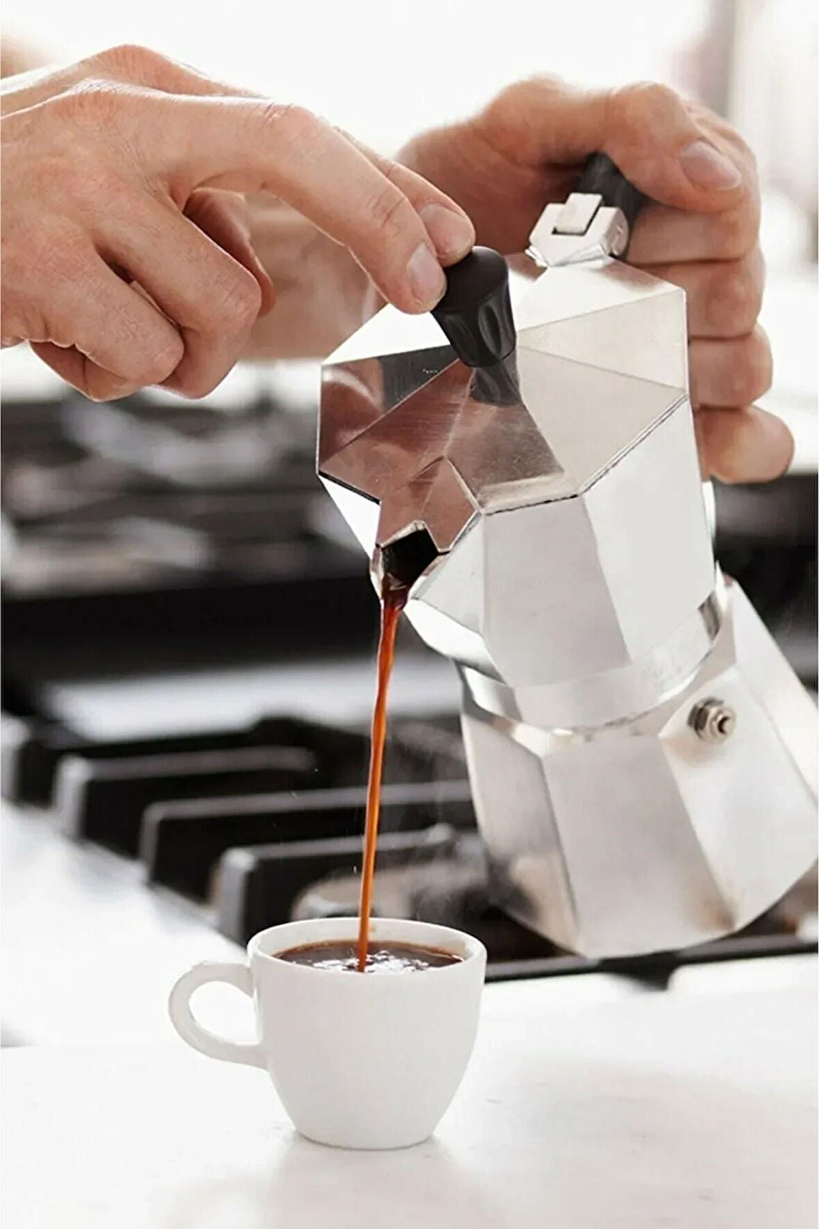 Moka Pot Express- Espresso Kahve Demleme Makinesi 6 Kişilik - Espresso Kahve Demleme 6 Cup