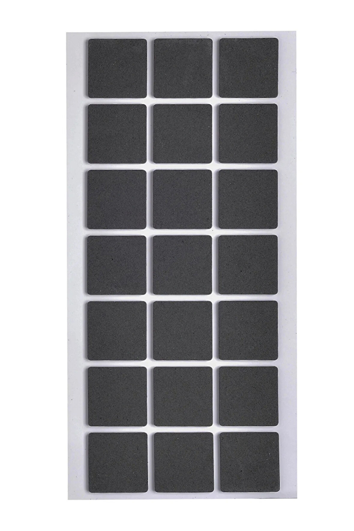 Siyah Keçe Kare 21 Adet 3 X 3 Cm 21 Adet Yapışkanlı Sandalye, Masa, Koltuk Altı Siyah Keçe