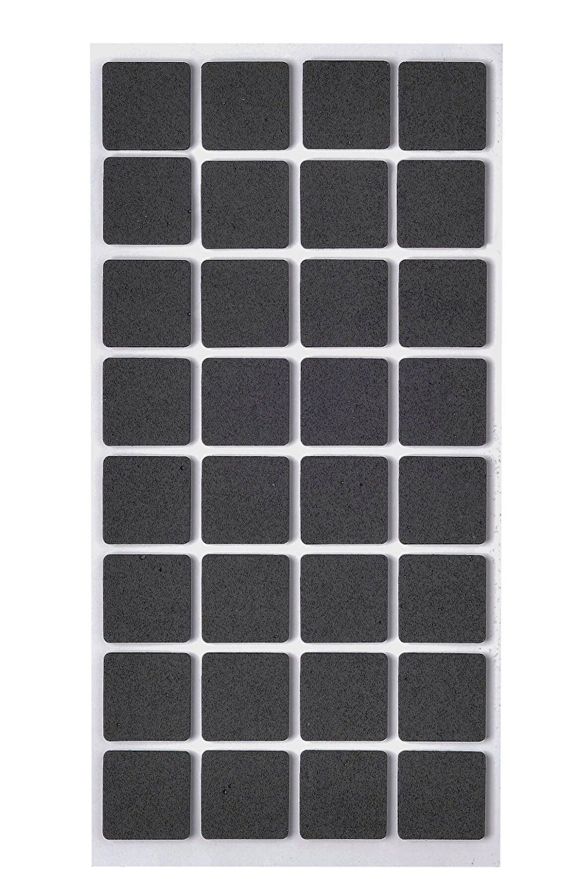 Siyah 32 Adet 2,5 X 2,5 Cm Kare Yapışkanlı Sandalye, Masa, Koltuk Altı Parke Koruma Keçesi
