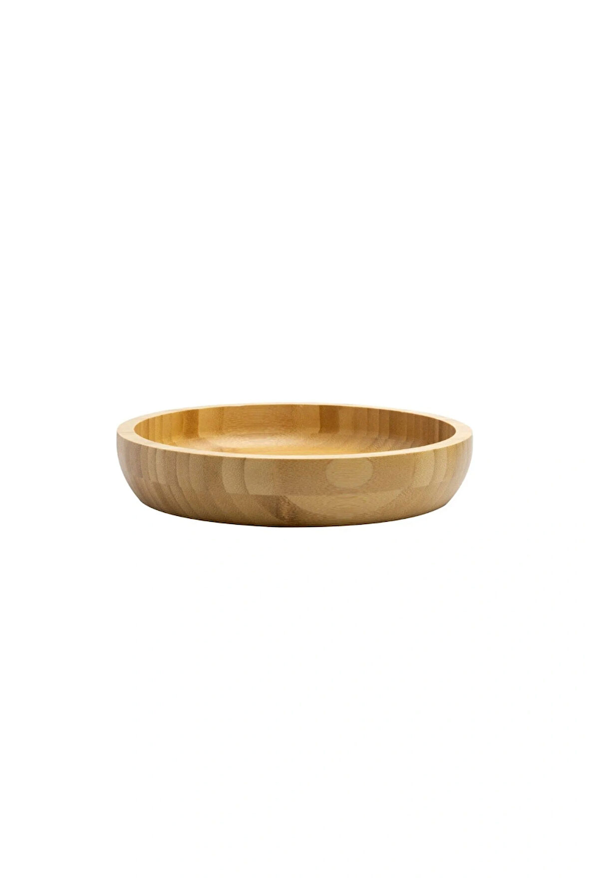 Yuvarlak Bambu Orta Boy Çok Amaçlı Kase, Bambu Çerezlik, Sunum Tabağı 16 Cm
