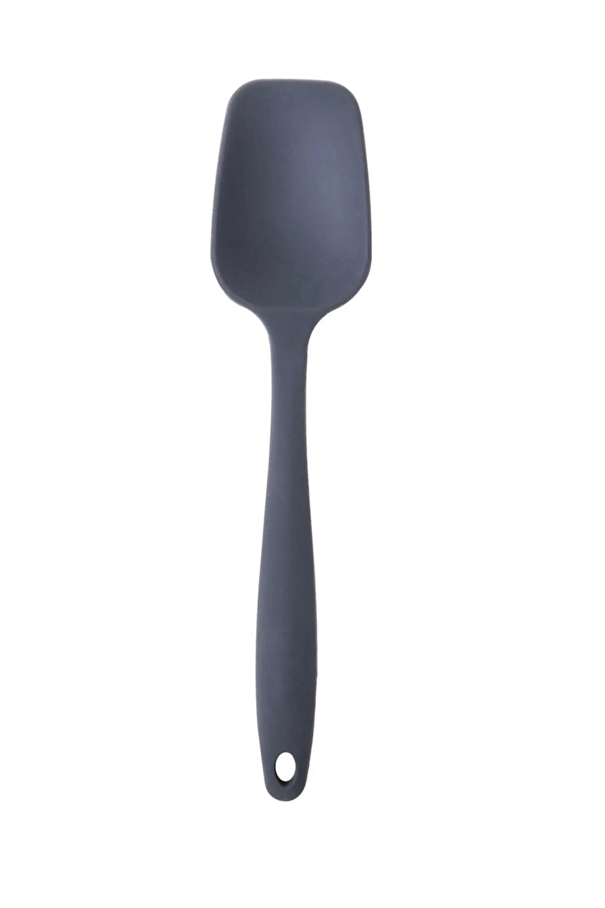 Büyük Boy Yanmaz Yapışmaz Silikon Antrasit Düz Spatula Antrasit Tekli 27 Cm