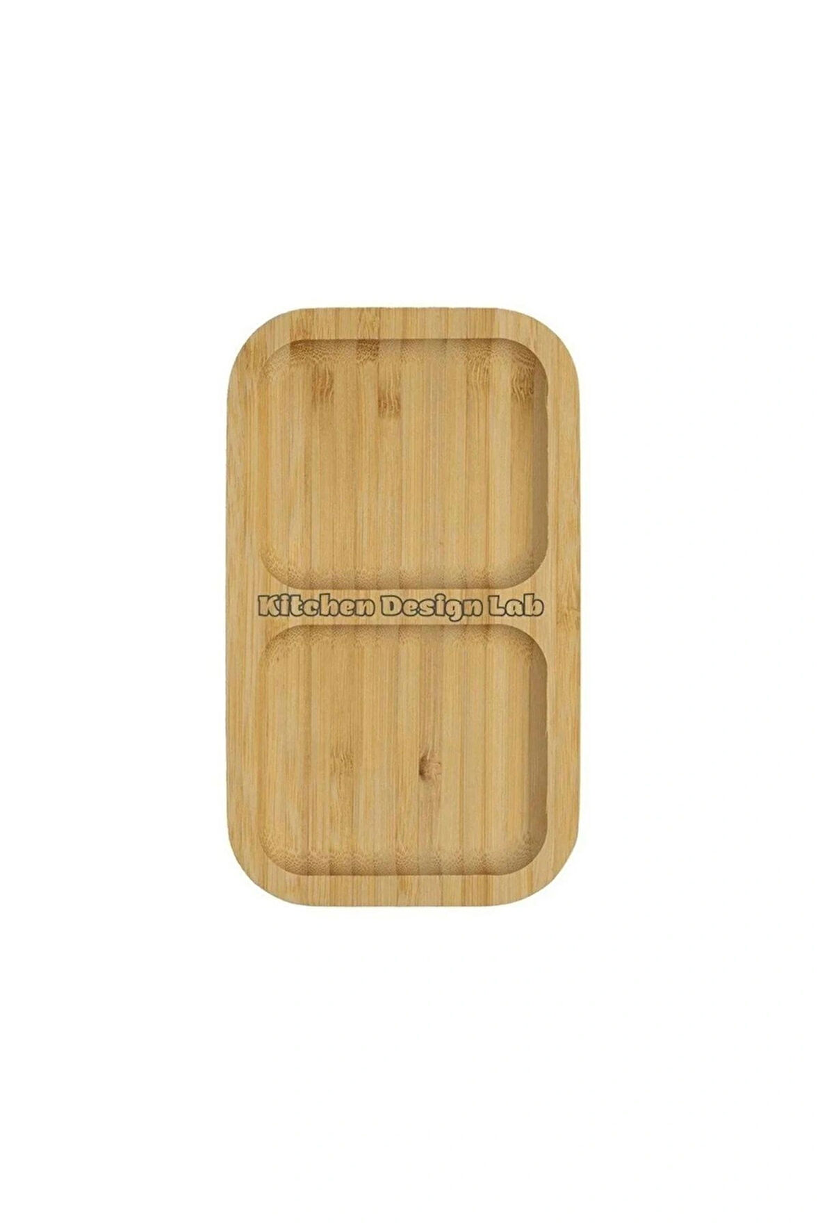 Bambu 2 Bölmeli Çerezlik / Sunumluk / Yağdanlık Şişe Standı 1 Adet