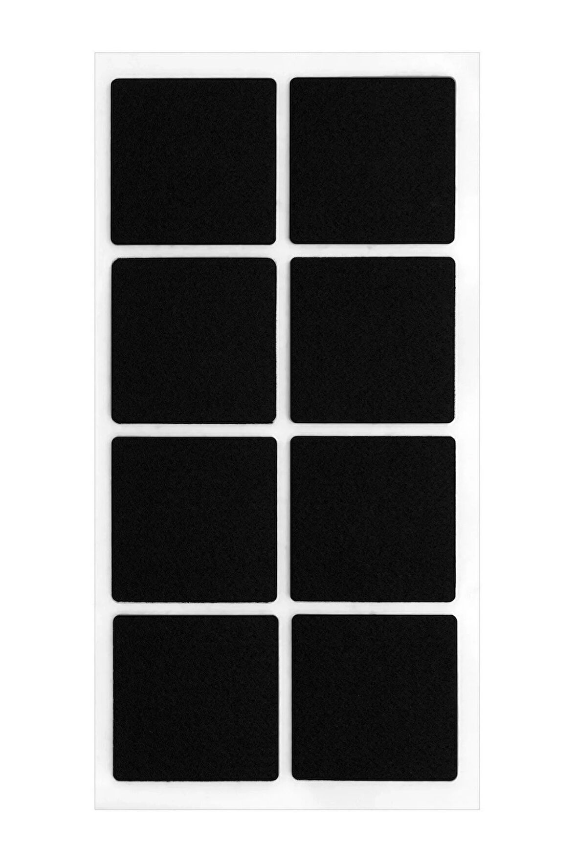 Siyah 8 Adet 5 X 5 Cm Kare Yapışkanlı Sandalye, Masa, Koltuk Altı Parke Koruma Keçesi