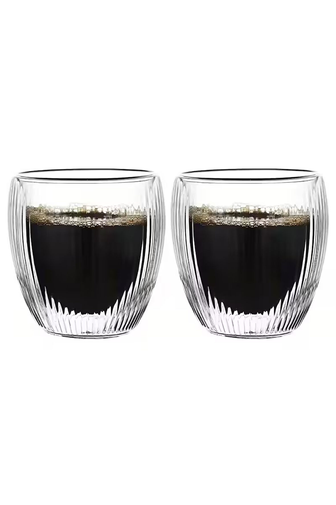 Çift Cidarlı Cam, Kahve, Latte, Espresso, Meşrubat 250 ml Bardak Seti 2 Adet 2321
