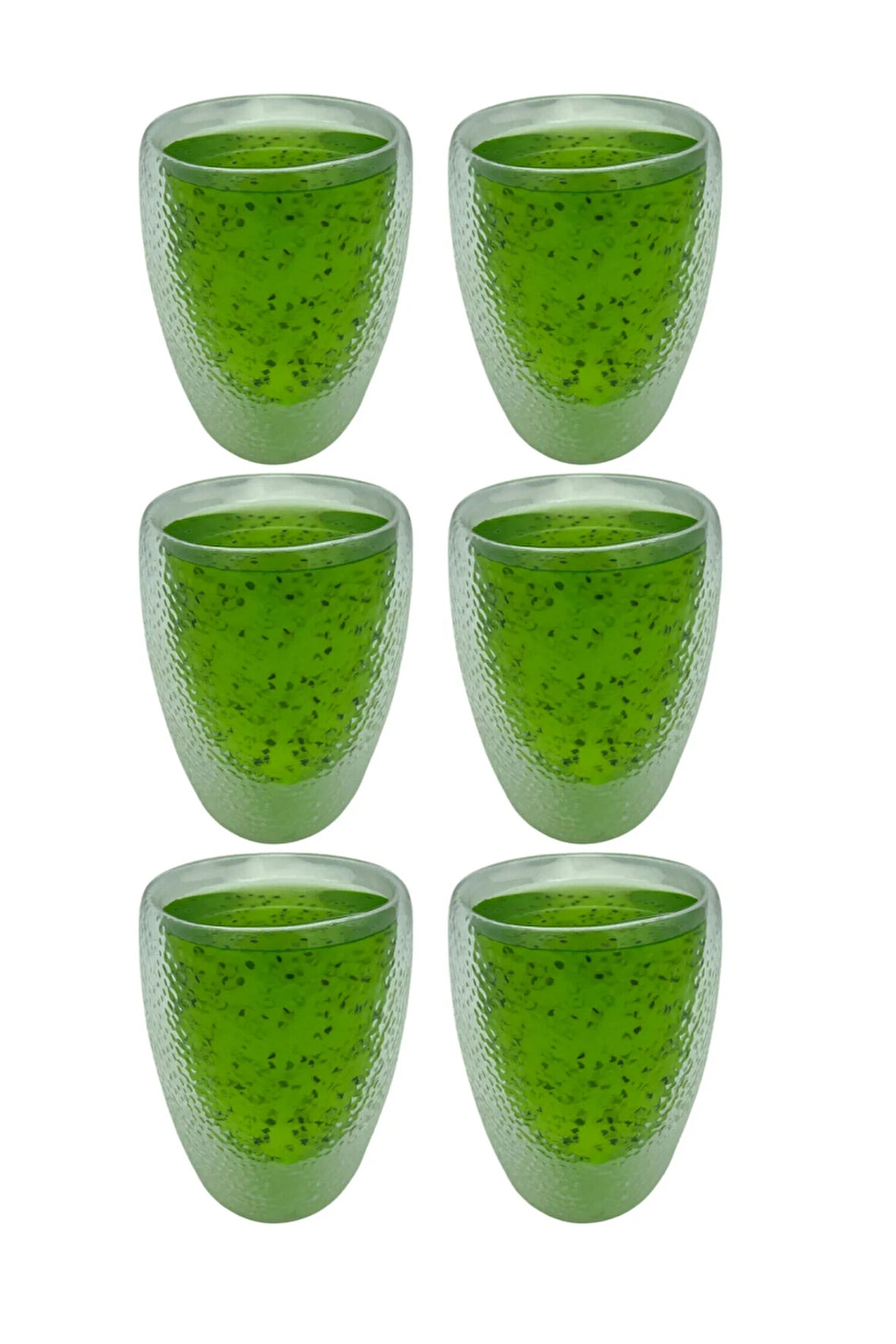 Çift Cidarlı Buzlu Kahve,Latte,Çay Bardağı Seti -300 ML Cam Kupa Seti 6 Adet 2221