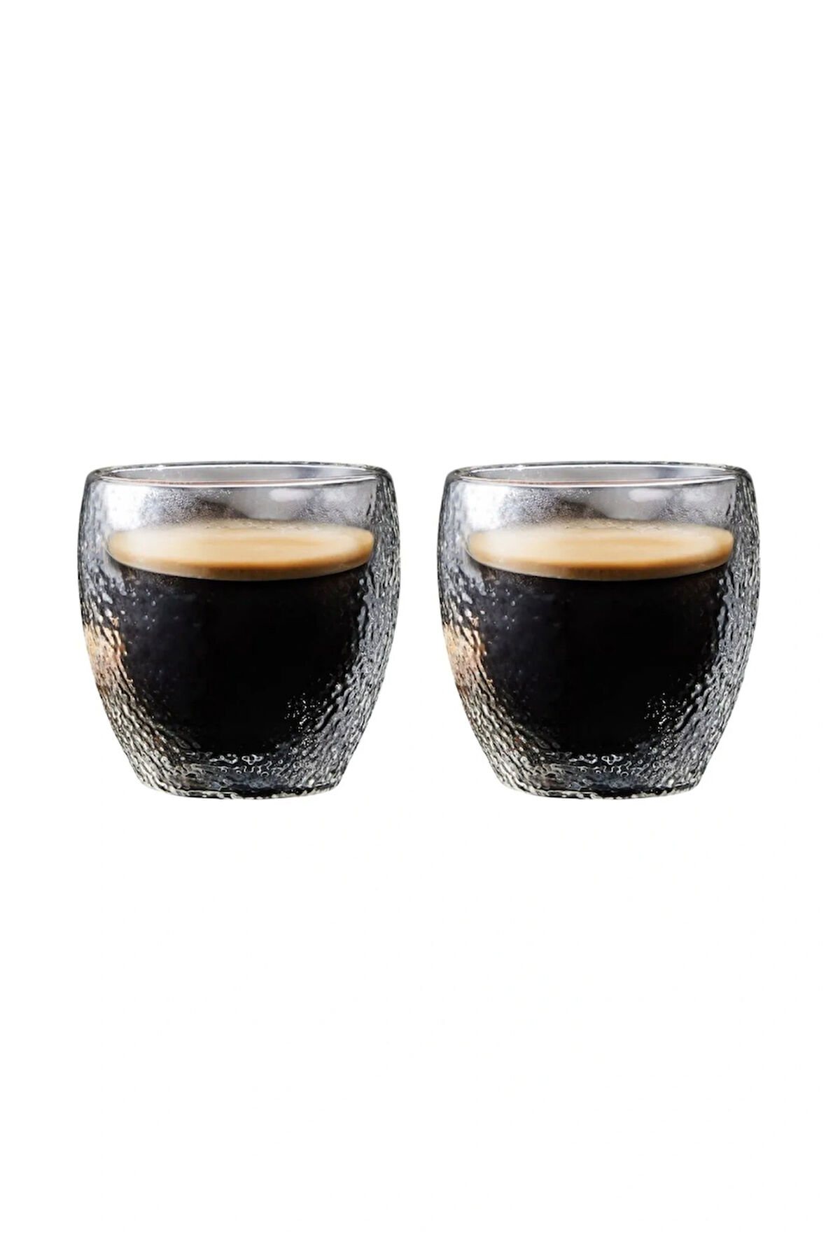 Çift Cidarlı Buzlu Kahve,Latte,Çay Bardağı Seti -250 ML Cam Kupa Seti 2 Adet 2220