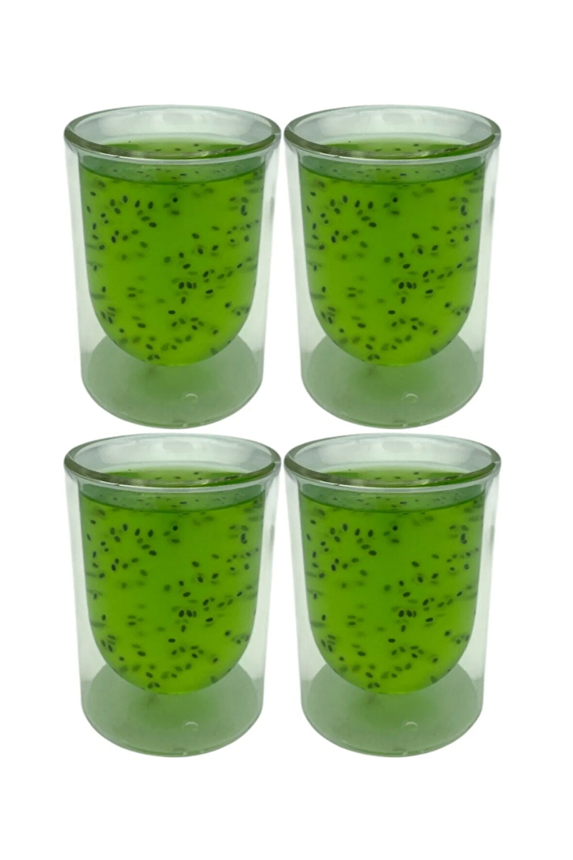 Çift Cidarlı Cam,Kahve,Latte,Ekspresso,Meşrubat 250 ML Bardak Seti 4 Adet 2127